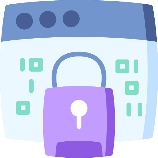 Web security locked website security icon