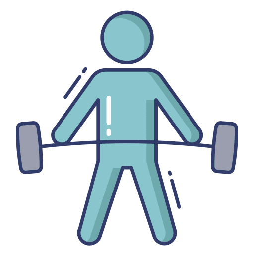 Weightlifting avatar sports and competition dumbbell icon