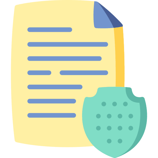 Document safety archive security icon