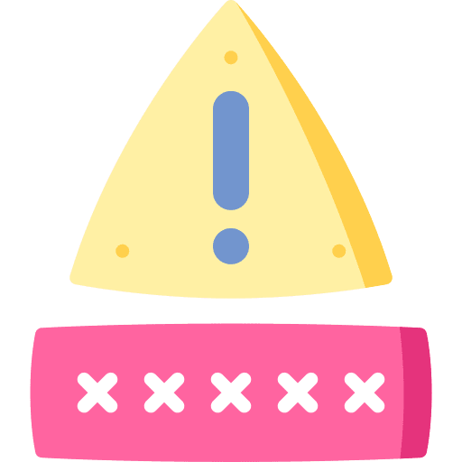 Alert exclamation mark locked alarm icon