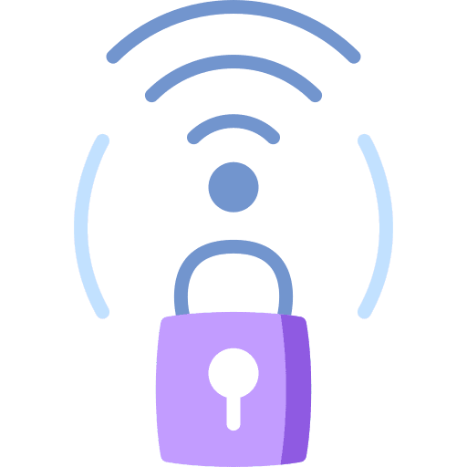 Network padlock technology security icon
