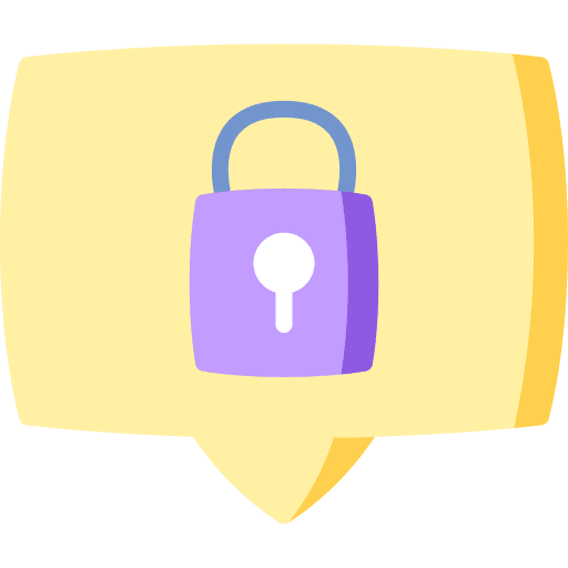 Padlock locked padlock chat icon