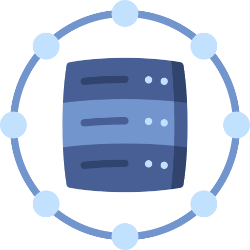 Server hosting networking server icon