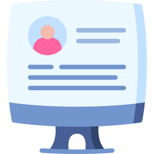 Social media profile user computer icon