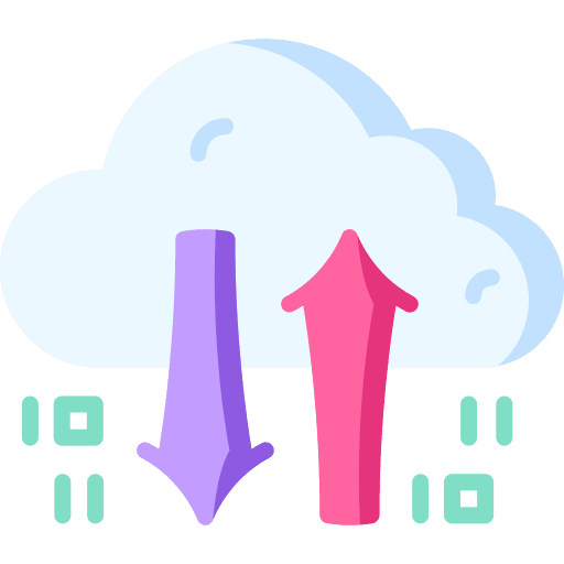 Transfer data data storage ui cloud storage icon