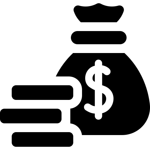 Money bag profit saving cost icon