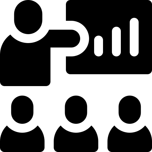 Presentation leader boss introduction icon