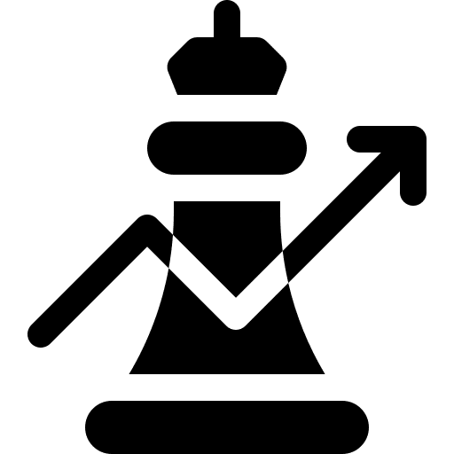 Strategy growth strategy line chart icon