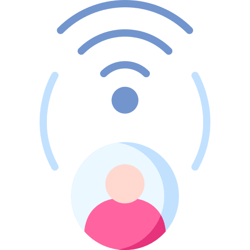 User wireless connection user networking icon