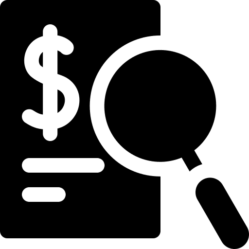 Audit business and finance audit dollar symbol icon