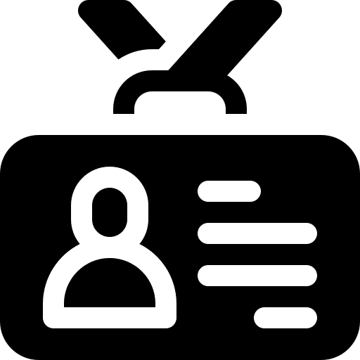 Id card identification identity accreditation icon