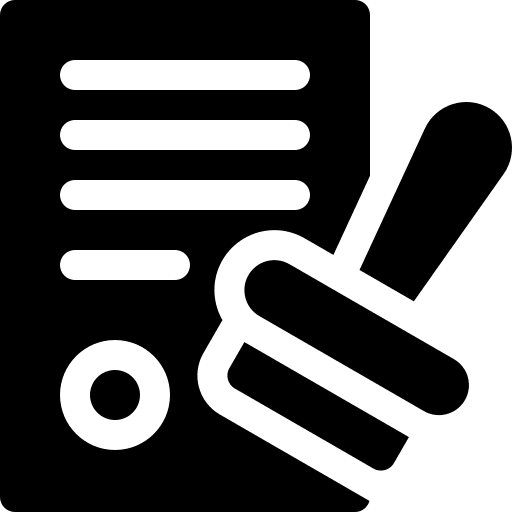 Approve document certificate stamp icon