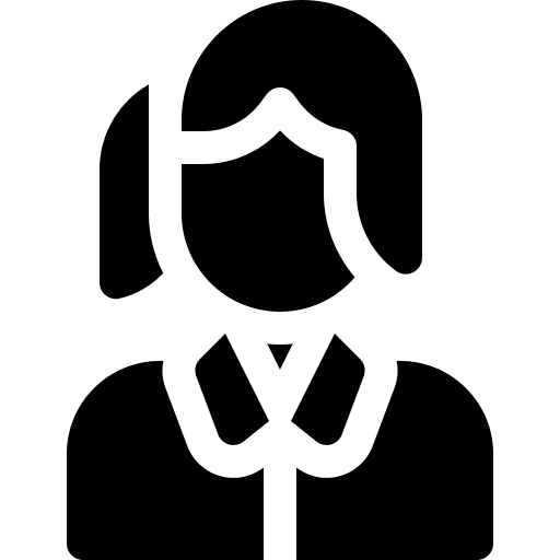 Business woman user office worker profile icon