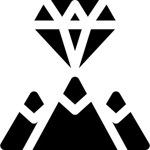 Goal success mountain objective icon