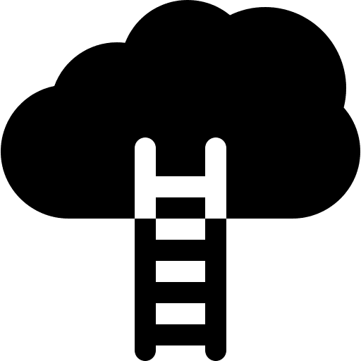 Ladder ladder motivation cloud icon