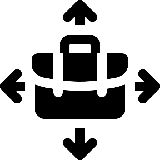 Briefcase career choice direction icon