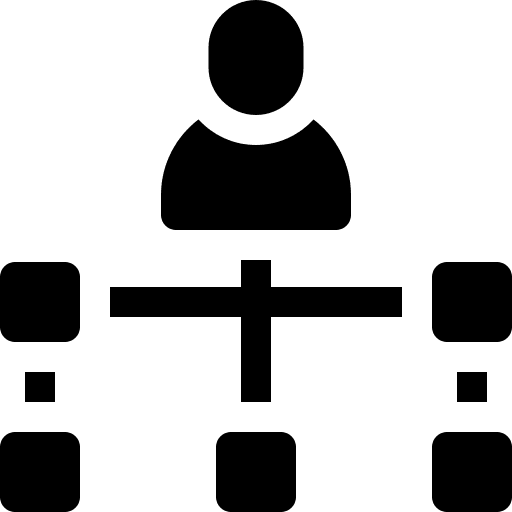 Organization business and finance user business icon