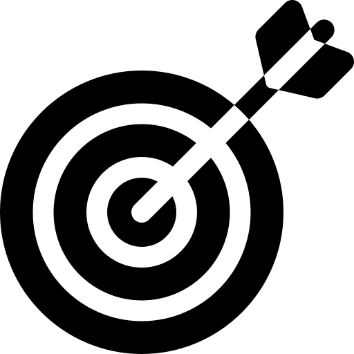 Target archery purpose objective icon