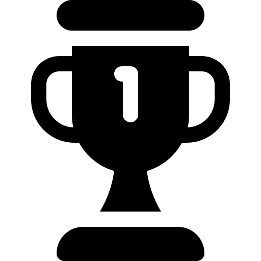 Trophy champion sports and competition success icon