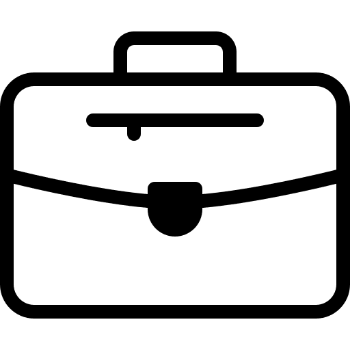 Briefcase portfolio bag work icon