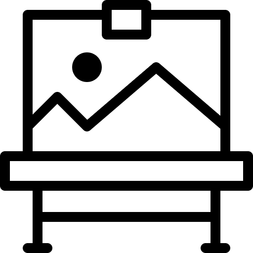 Drawing landscape art and design artistic icon