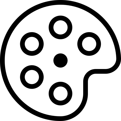 Paint palette art and design color palette art icon