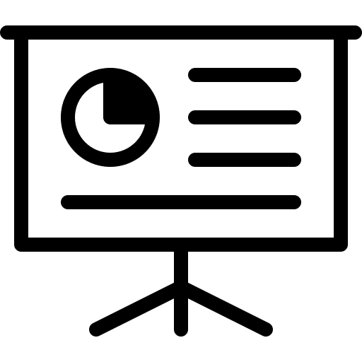 Presentation graphic statistics education icon