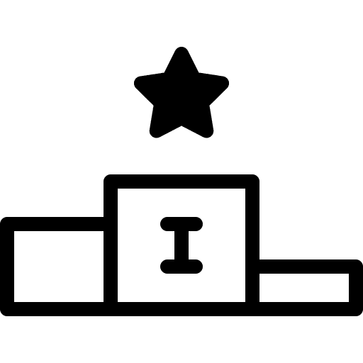 Rank winner podium star icon