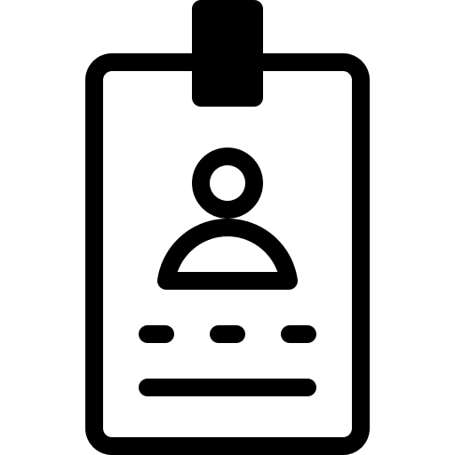 Student card user pass role icon