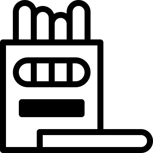 Chalk box stationery school material icon