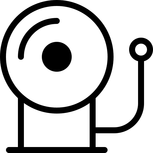 School bell warning ring bell alarm bell icon