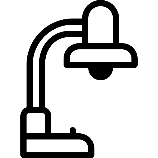 Table lamp illumination furniture and household desk lamp icon