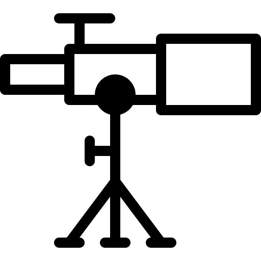 Telescope tripod science telescope icon