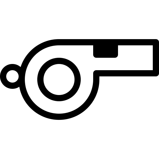 Whistle sound referee attention icon