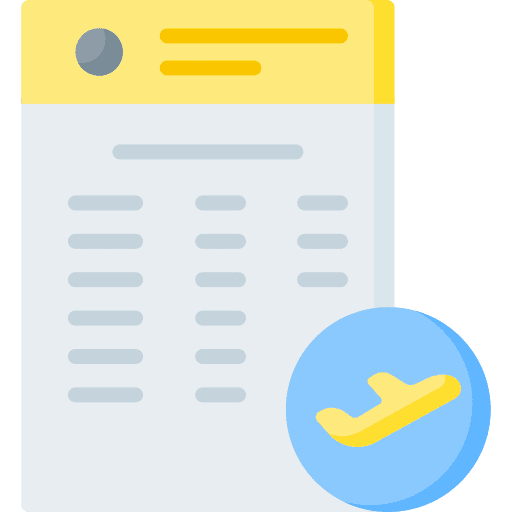 Itinerary airport itinerary travel itinerary icon