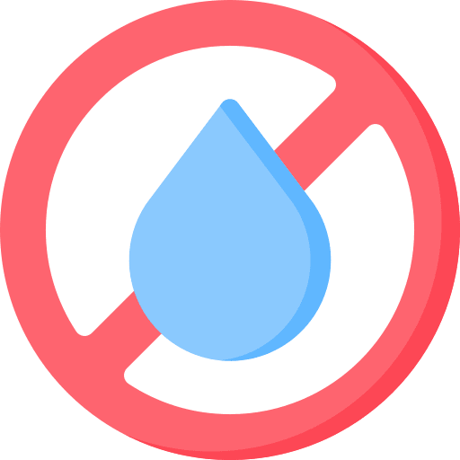 No liquids shapes and symbols no water prohibition icon