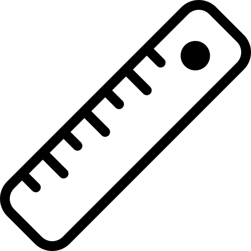 Ruler measure ruler school material icon