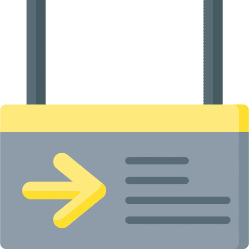 Signage signal panel airport icon