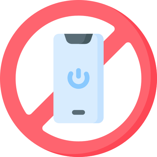 Smartphone prohibited not allowed signal icon