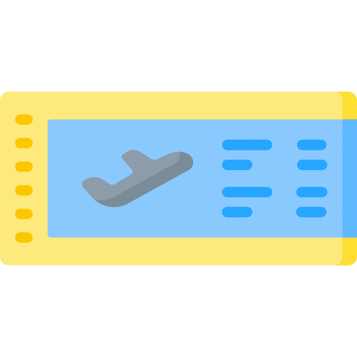 Ticket plane trip ticket icon