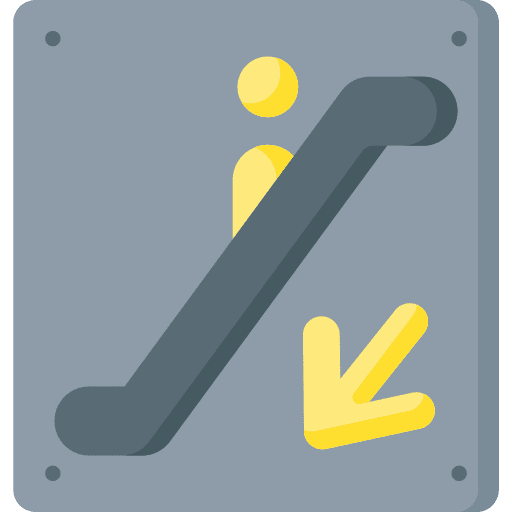 Escalator symbol sign escalators icon