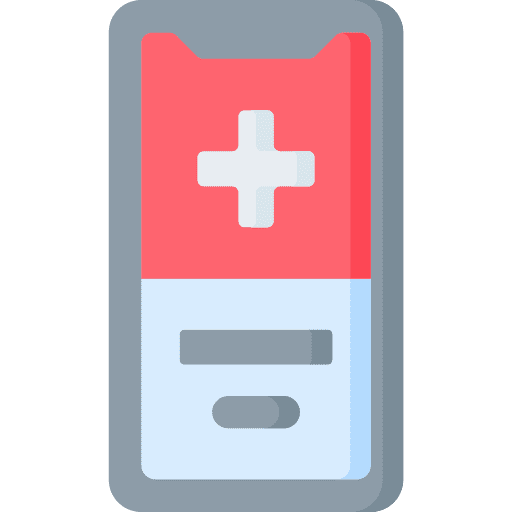 Health check profile mobile phone smartphone icon