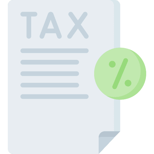 Tax business and finance loan terms icon