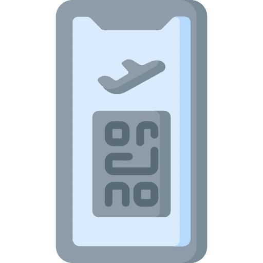 Ticket smartphone travel airfare icon