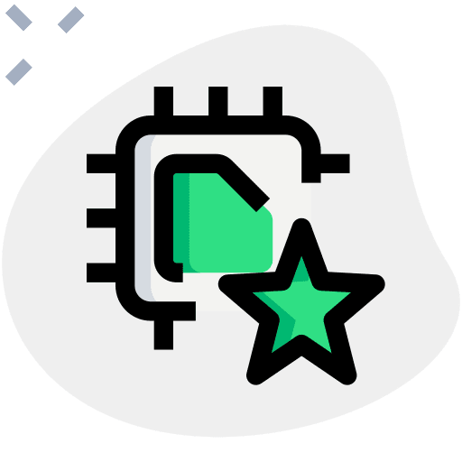 Star star circuit board computing icon