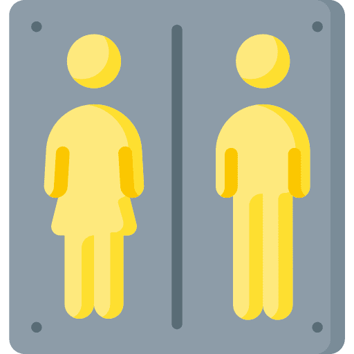 Toilet signs man and woman signaling signs icon
