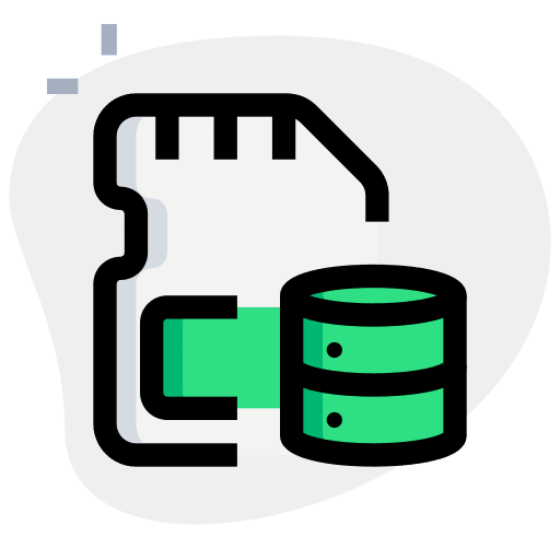 Database device micro sd card computer icon
