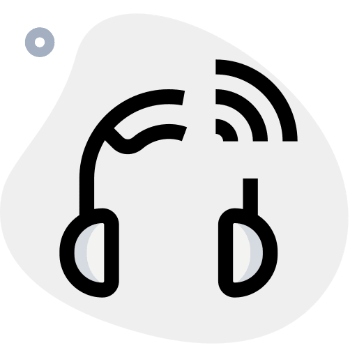 Headphones wireless audio earphones icon