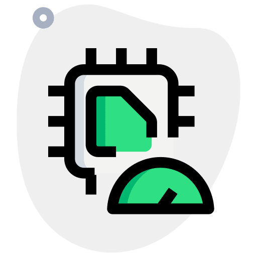 Performance speedometer computing performance icon