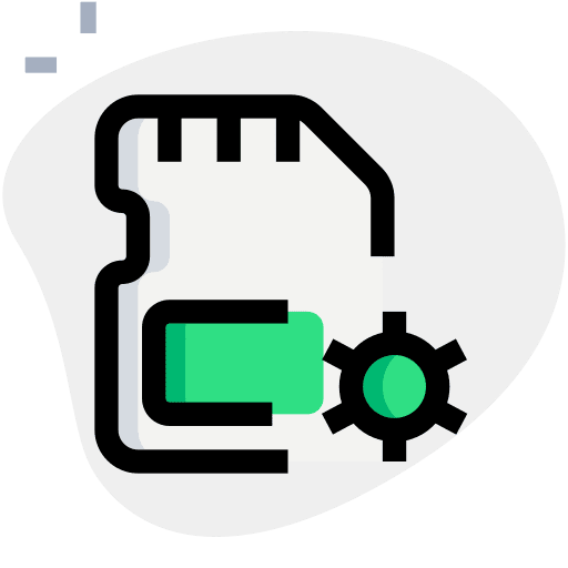 Settings micro sd card hardware adapter icon
